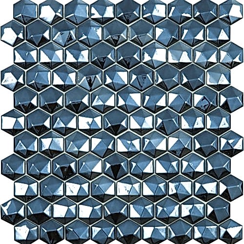 Honey Diamond Black Mosaic 35mm Hex (31.7x30.7cm)
