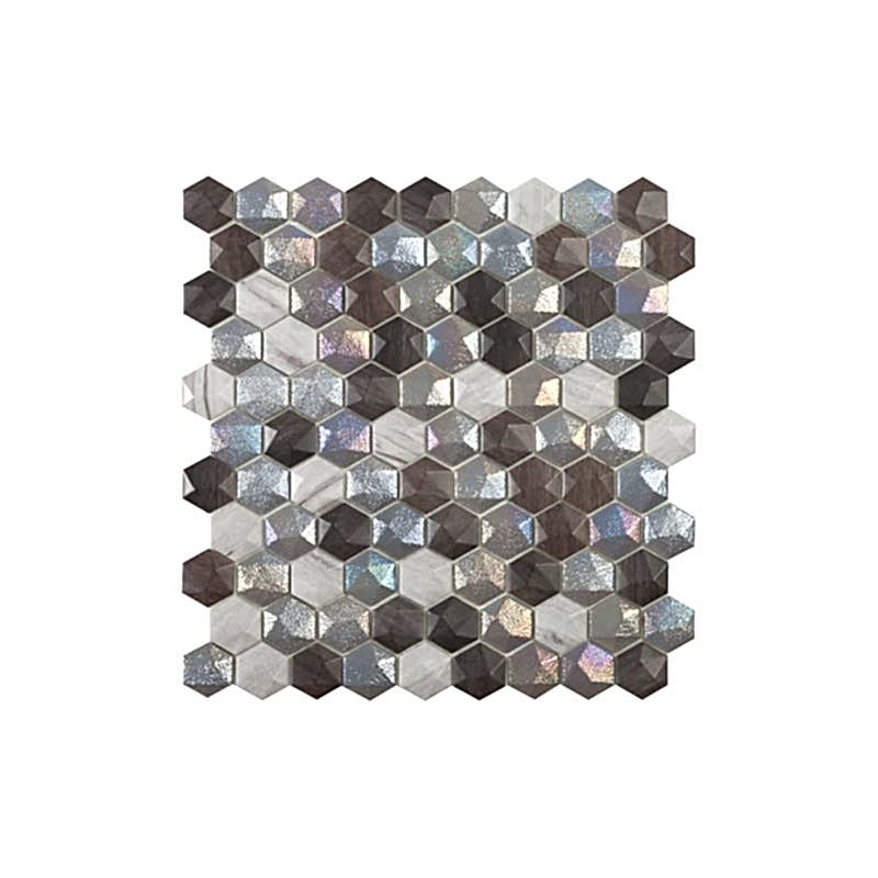 Honey Forest Mix Hex Mosaic 35mm Hex (31.7x30.7cm)