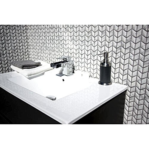 Ritz Carrara - Diamond Chevron Mosaic 25x45mm (30.9x29.6cm)