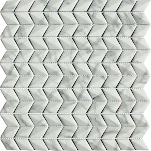Ritz Carrara - Diamond Chevron Mosaic 25x45mm (30.9x29.6cm)