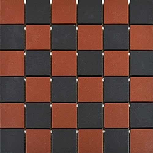Era Red & Black Chequer Mosaic 29.1x29.1cm