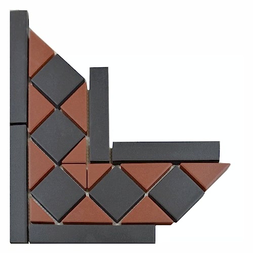 Era Red & Black Corner 29x23.8cm (per piece)
