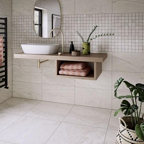 Earthsong White Mosaic 30x30cm (per sheet)