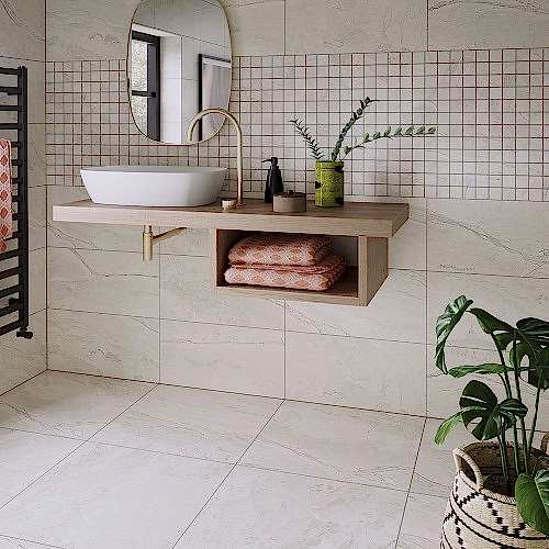 Earthsong White Mosaic 30x30cm (per sheet)