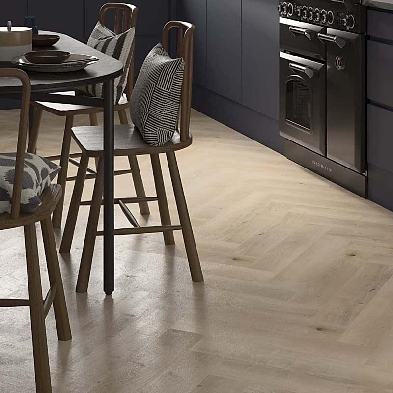 Clicklux Selwood Light Oak Herringbone 12.6x63cm (box of 28)