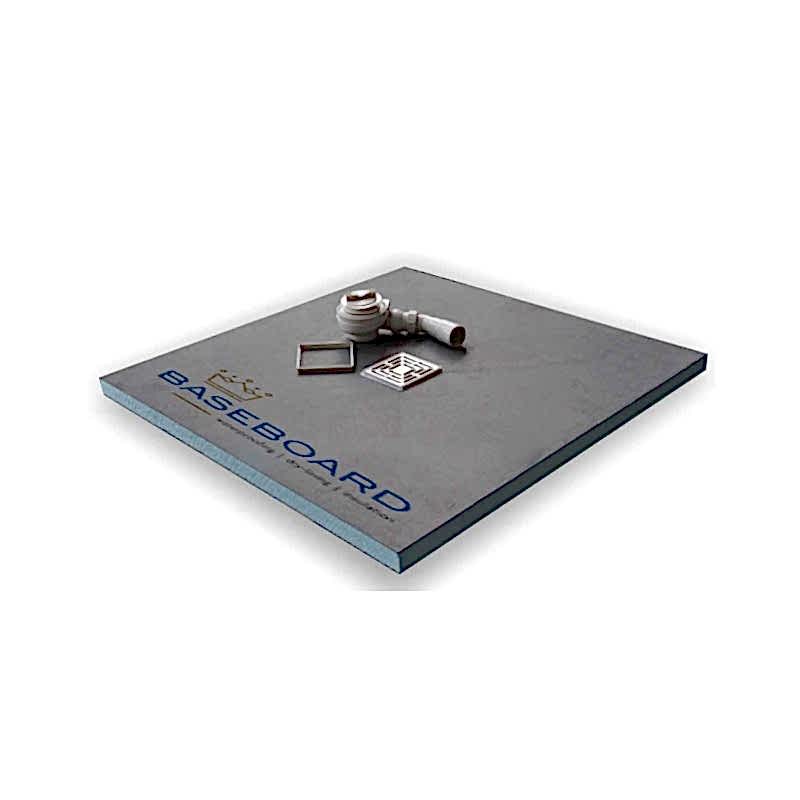 Baseboard Rectangular Shower Tray, Drain & Trap