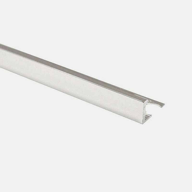 Genesis Aluminium Straight Edge Trim 10mm Bright Silver 2.5m (pack of 5)