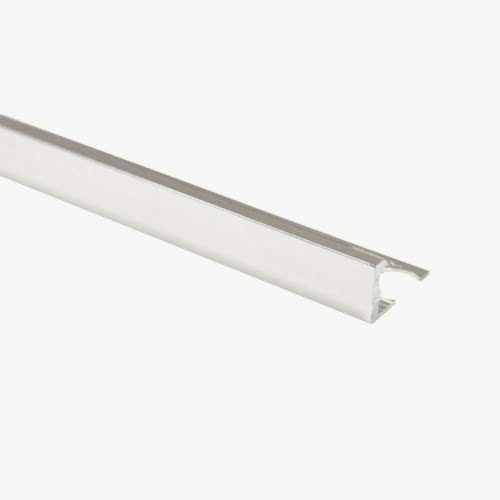 Genesis Aluminium Straight Edge Trim 12mm Bright Silver 2.5m (pack of 5)