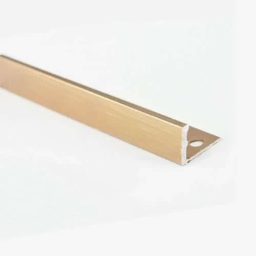 Genesis Aluminium Straight Edge Trim 10mm Brushed Copper 2.5m (pack of 5)