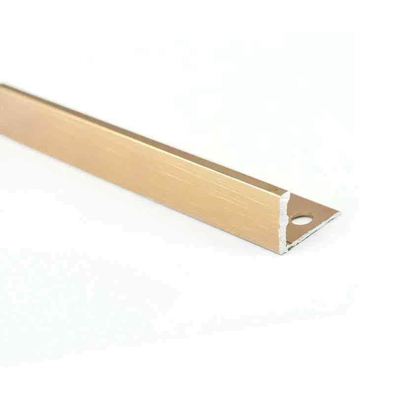 Genesis Aluminium Straight Edge Trim 10mm Brushed Copper 2.5m (pack of 5)