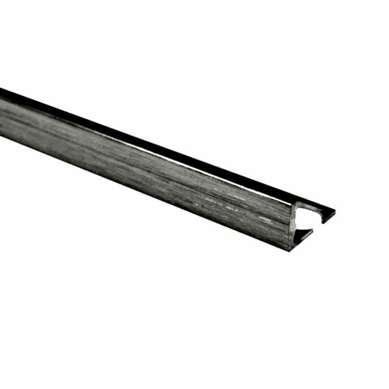 Genesis Aluminium Straight Edge Trim 12mm Brushed Effect 2.5m (pack of 5)
