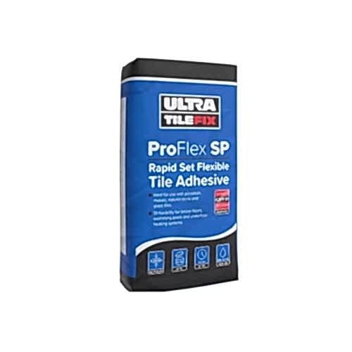 UltraTile ProFlex SP - Rapid Set Flexible Tile Adhesive C2FT-S1 - Grey (20kg bag)