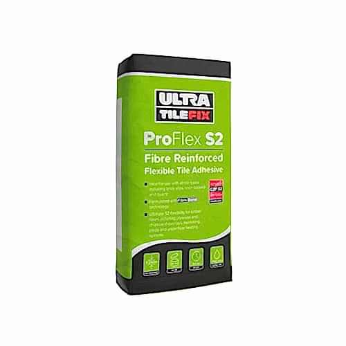 UltraTile ProFlex S2 - Fibre Reinforced Flexible Tile Adhesive C2F-S2 - Grey (20kg bag)