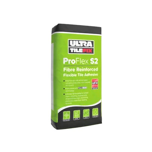 UltraTile ProFlex S2 - Fibre Reinforced Flexible Tile Adhesive C2F-S2 - Grey (20kg bag)