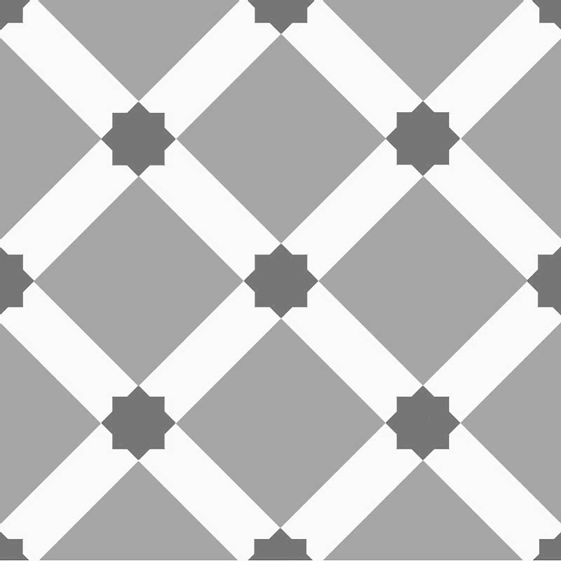 Symphony Grey Matt 20x20cm Ornamental 1 (box of 14)
