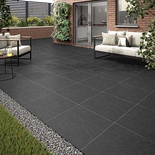 Baslow Black 60x60cm 20mm Outdoors (box of 2)
