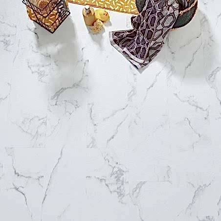 EnviroClick Tumbled Carrara Marble SPC 22.8x65cm (box of 10)