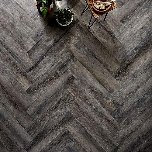 EnviroClick Grey Oak Herringbone SPC 15x65cm (box of 20)