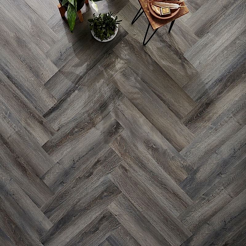 EnviroClick Grey Oak Herringbone SPC 15x65cm (box of 20) EnviroClick Grey Oak Herringbone SPC 15x65cm (box of 20)