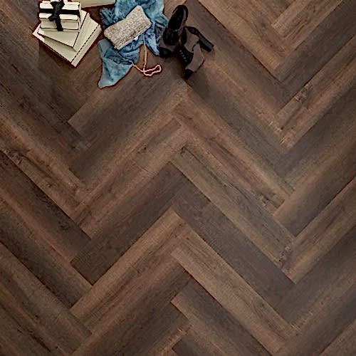EnviroClick Burnt Hickory Herringbone SPC 15x65cm (box of 20)