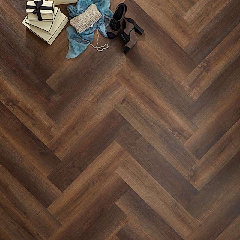 EnviroClick Burnt Hickory Herringbone SPC 15x65cm (box of 20) EnviroClick Burnt Hickory Herringbone SPC 15x65cm (box of 20)
