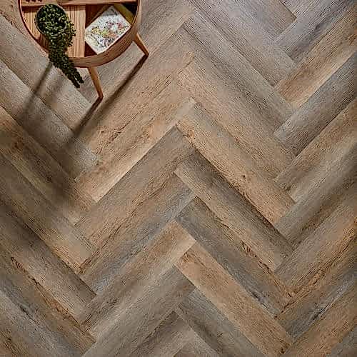 EnviroClick Distressed Oak Herringbone SPC 15x65cm (box of 20)