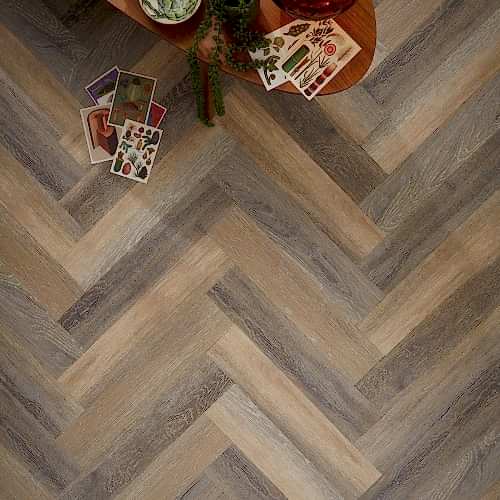 Rustic Parquet Lime Washed Timber LVT 12.2x61cm (box of 50)