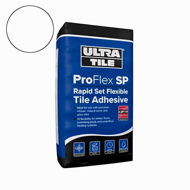 UltraTile ProFlex SP - Rapid Set Flexible Tile Adhesive C2FT-S1 - White (20kg bag) UltraTile ProFlex SP - Rapid Set Flexible Tile Adhesive C2FT-S1 - White (20kg bag)