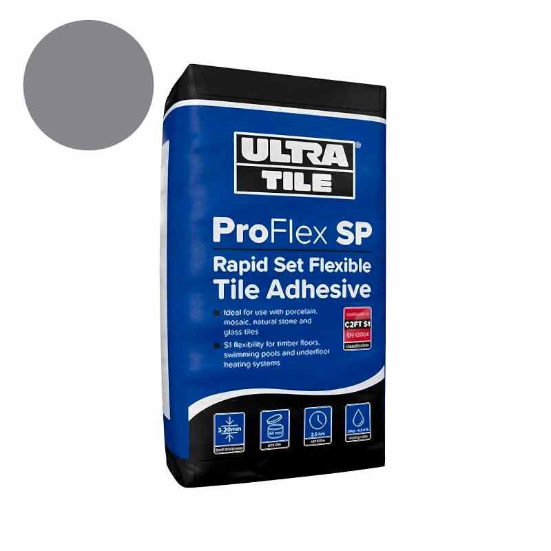 UltraTile ProFlex SP - Rapid Set Flexible Tile Adhesive C2FT-S1 - Grey (20kg bag) UltraTile ProFlex SP - Rapid Set Flexible Tile Adhesive C2FT-S1 - Grey (20kg bag)