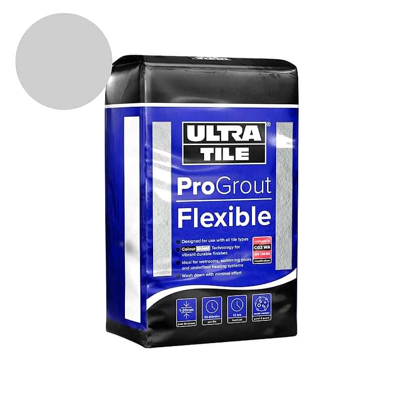 UltraTile ProGrout Flexible Silver Grey (3kg bag) UltraTile ProGrout Flexible Silver Grey (3kg bag)