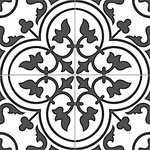 Bourton Monochrome Black (box of 6)