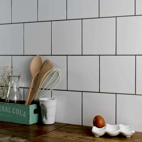 Timeless Matt Flat White 15x15cm (box of 44)