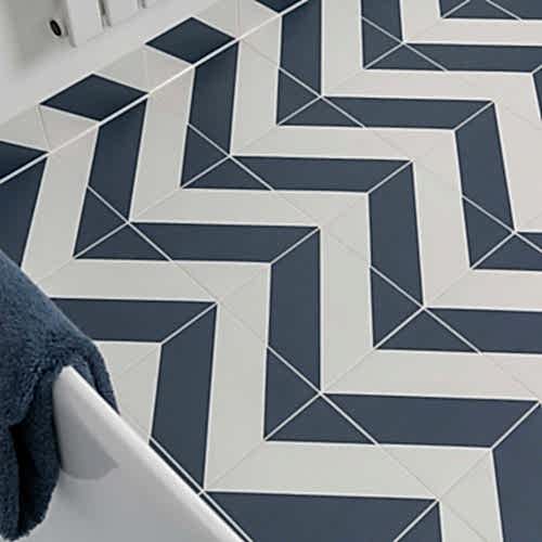 Zebra Blue and White 22.3x22.3cm (box of 23)