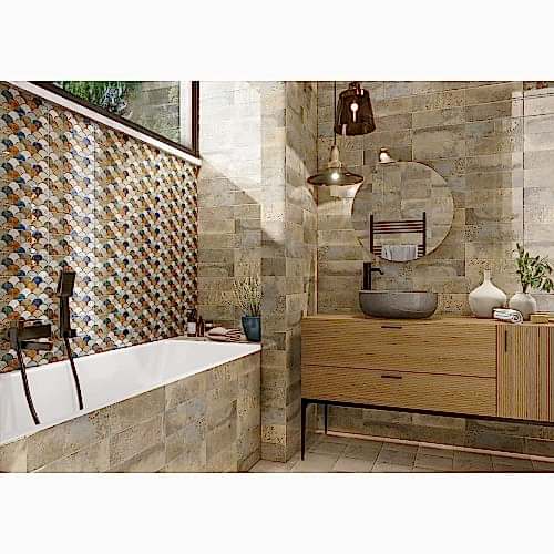 Lunar Scales Caramel Decor 10x30cm (box of 34)