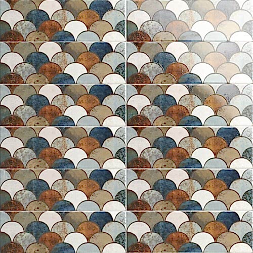 Lunar Scales Caramel Decor 10x30cm (box of 34)