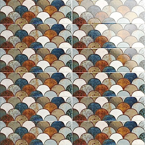 Lunar Scales Caramel Decor 10x30cm (box of 34)
