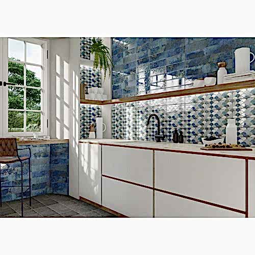 Lunar Scales Blu Decor 10x30cm (box of 34)