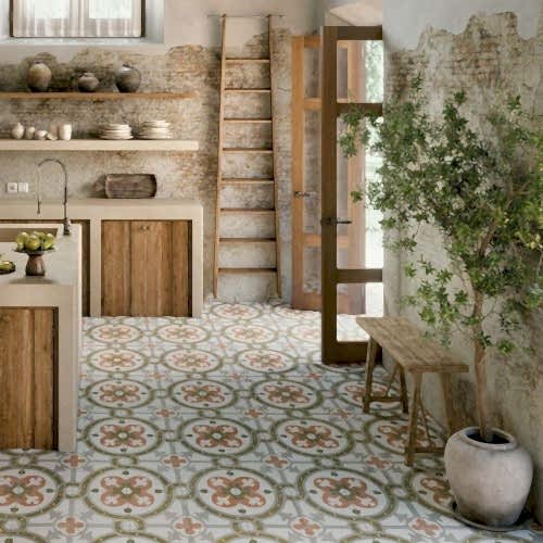 Zayda Sage Multi Vitrified 45x45cm (box of 5)