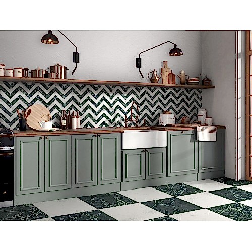 Classic Marble Verde Alpi Matt Strip 7.5x30cm (per piece)