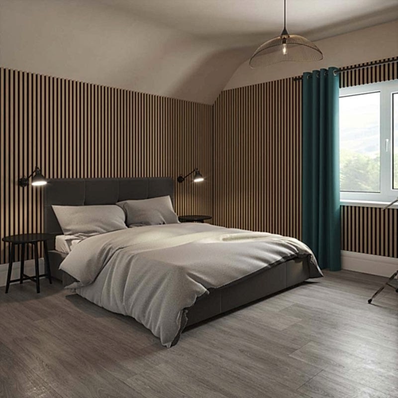 Natural Oak Acoustic Wall Panel 60x240cm (per panel)