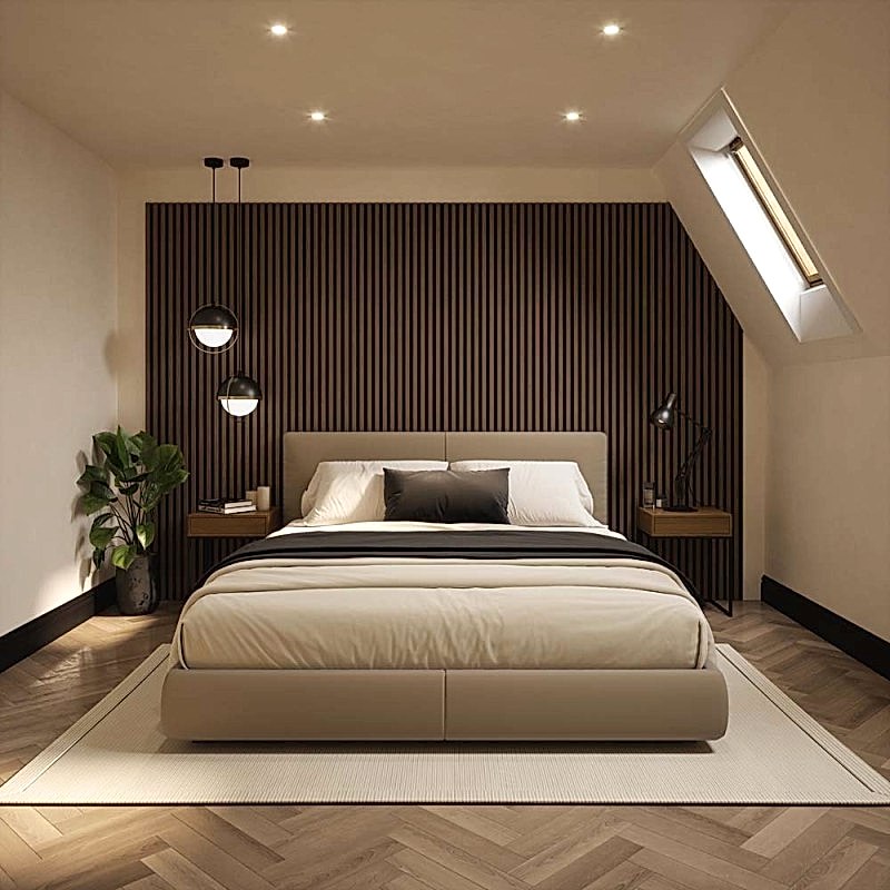 Walnut Acoustic Wall Panel 60x240cm (per panel)