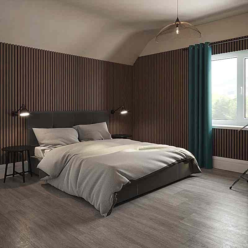Walnut Acoustic Wall Panel 60x240cm (per panel)