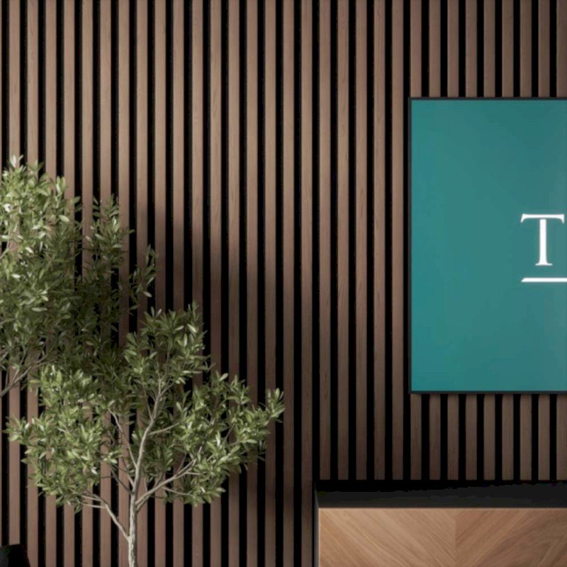 Walnut Acoustic Wall Panel 60x240cm (per panel)