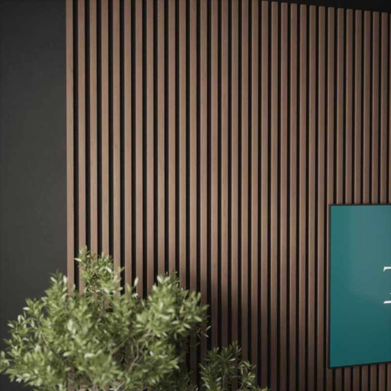 Walnut Acoustic Wall Panel 60x240cm (per panel)