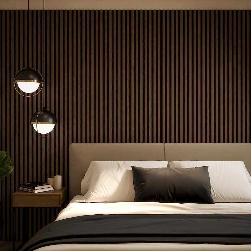 Walnut Acoustic Wall Panel 60x240cm (per panel)