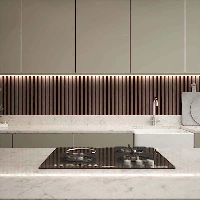 Walnut Acoustic Wall Panel 60x240cm (per panel)