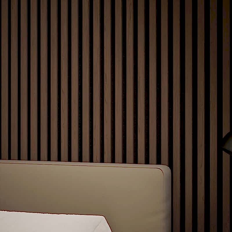 Walnut Acoustic Wall Panel 60x240cm (per panel)