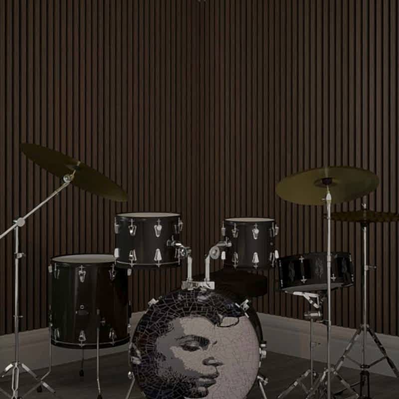 Walnut Acoustic Wall Panel 60x240cm (per panel)