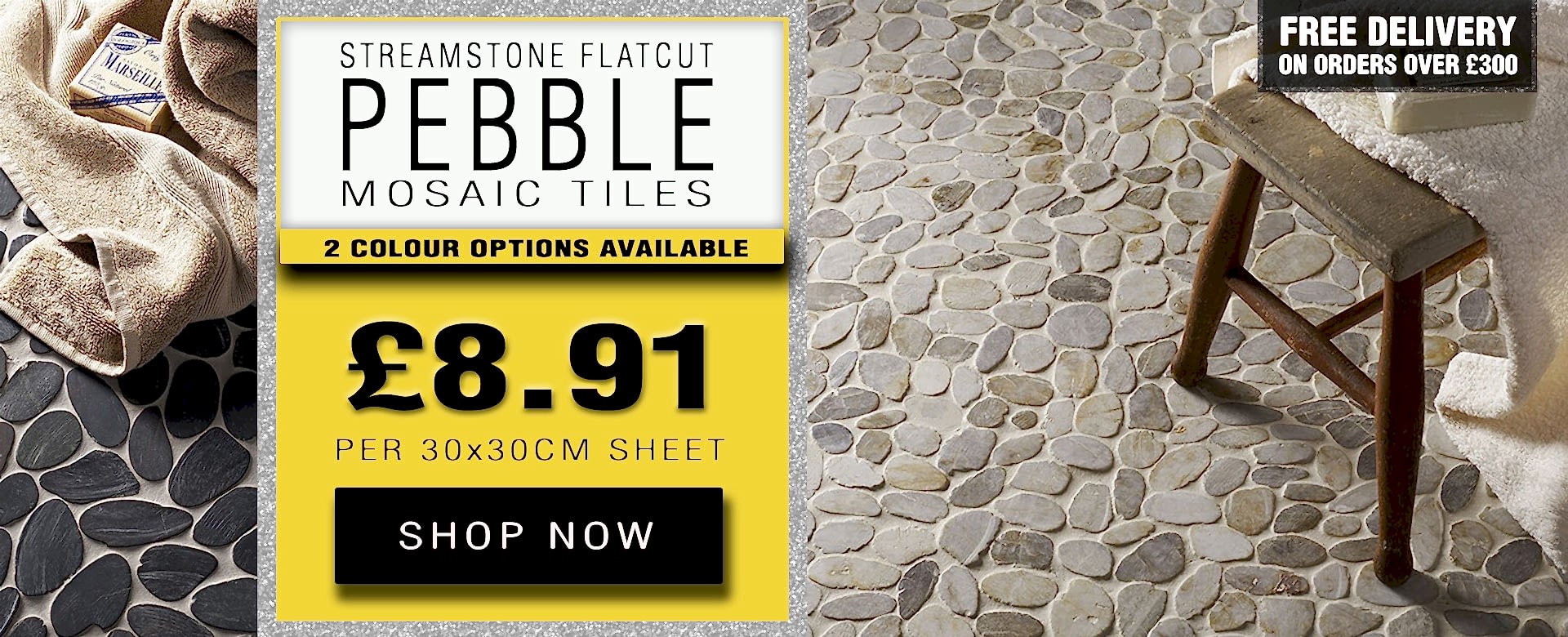 Pebble Mosaic Banner