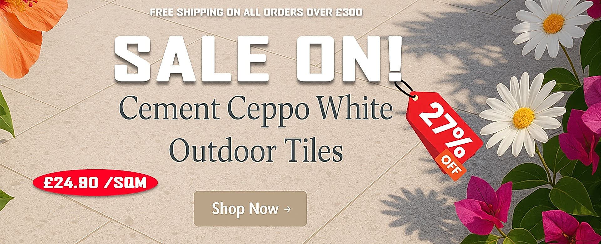 Cement Ceppo White Outdoor